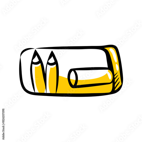 a flat gradient outline icon of a school pencil pouch for web and graphic design