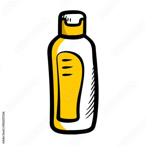 a flat gradient outline icon of a shampoo bottle for web and graphic design