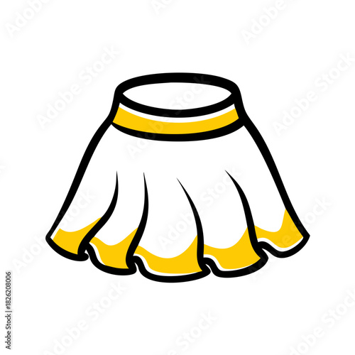 a flat gradient outline icon of a skirt for web and graphic design