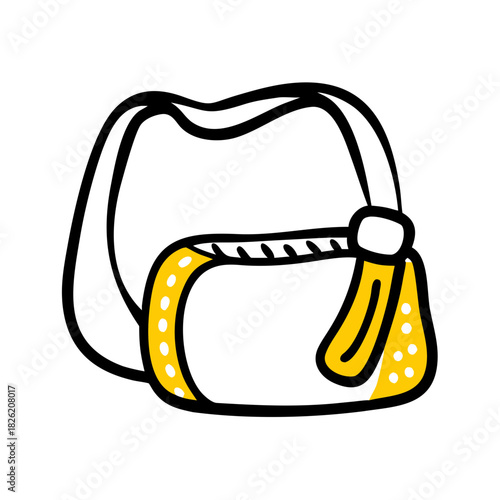 a flat gradient outline icon of a sling bag for web and graphic design