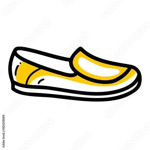 a flat gradient outline icon of slip on shoes for web and graphic design