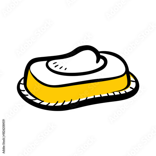 a flat gradient outline icon of a soap bar for web and graphic design