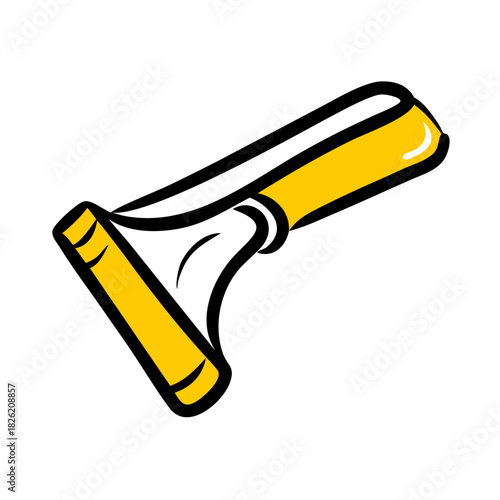 a flat gradient outline icon of a squeegee for web and graphic design