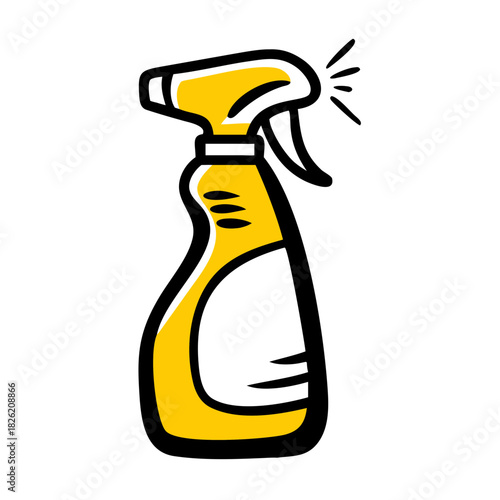 a flat gradient outline icon of a stain remover spray for web and graphic design