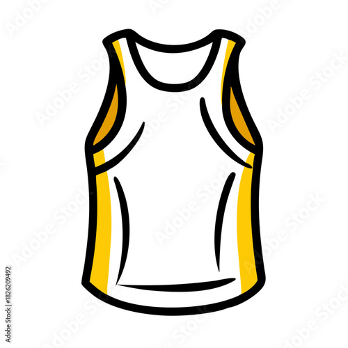 a flat gradient outline icon of a tank top for web and graphic design