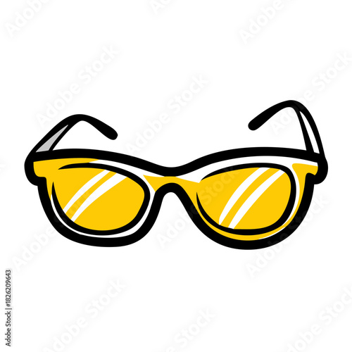 a flat gradient outline icon of tinted sunglasses for web and graphic design