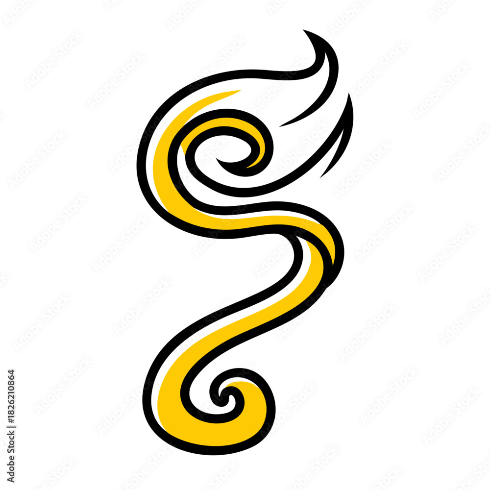 Naklejka premium a flat gradient outline icon of a water spiral for web and graphic design