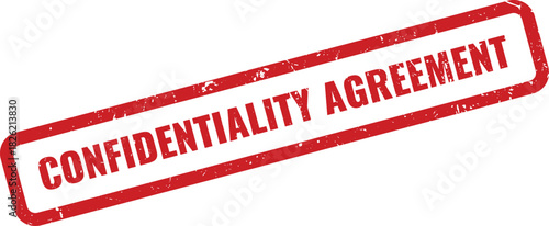 Red grunge CONFIDENTIALITY AGREEMENT rubber stamp for legal or sensitive document marking