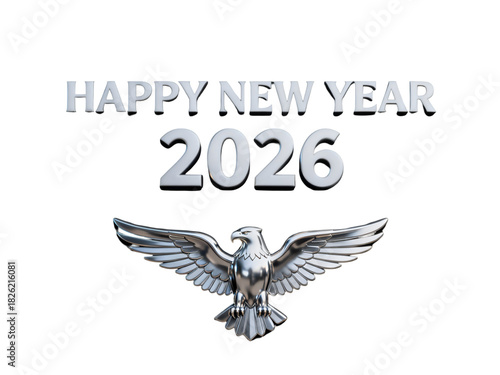 Happy New Year 2026 Clip Art Festive Celebration Graphics, Party Elements and Text