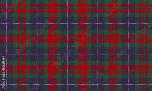 Seamless plaid pattern, purple, green, red, modern bold style for fashion design, clothes, skirts, pants, dresses, vector illustration.