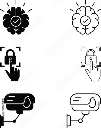 Security, Surveillance, and Intelligence Icon Set