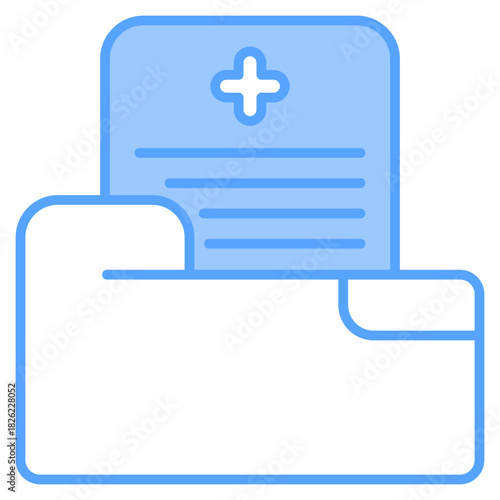 Sick Leave Blue Icon