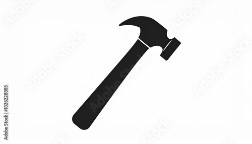 Wallpaper Mural Minimalist Hammer Tool Silhouette Icon Torontodigital.ca
