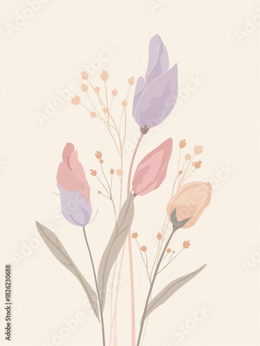 vector illustration of a floral background