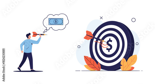 Achieve your financial goals with strategic planning and focused execution, envisioning success with a clear target and actionable steps