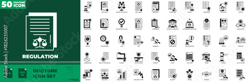 Regulation Duotone Editable Icons set
