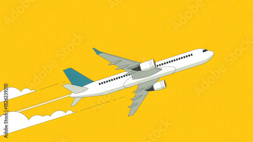 airplane on the sky