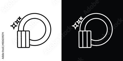 Washing dishes icon thin line outline concept. Linear style icon. Editable stroke. Vector