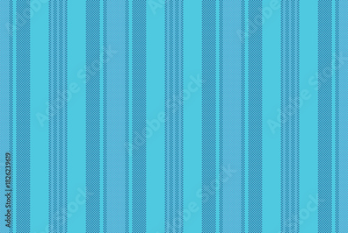 Ningle textile texture lines, skill background stripe vector. Sostalgic vertical pattern seamless fabric in cyan color.