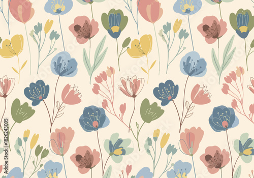 Beautiful bouquets of roses Seamless pattern. Perfect for background greeting cards and invitations of the wedding