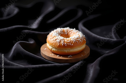 close up of a donut