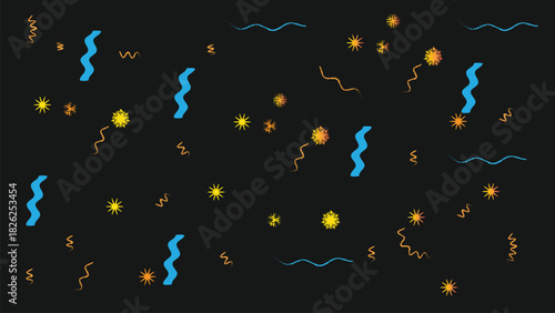 Floating Neon Confetti Shining with Party Vibes and Festive Glow