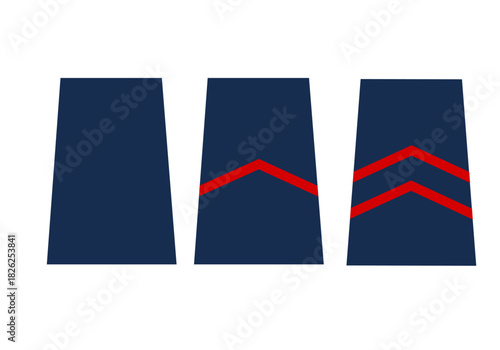 Galon de passant d'épaule de la marine belge. volontaire, volontaires subalternes: matelot, premier matelot, quartier-maître