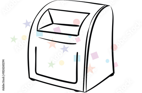 Clean Vector Outline of a Trashcan and Recycle Bin Symbol for Waste Management and Sustainable Practices