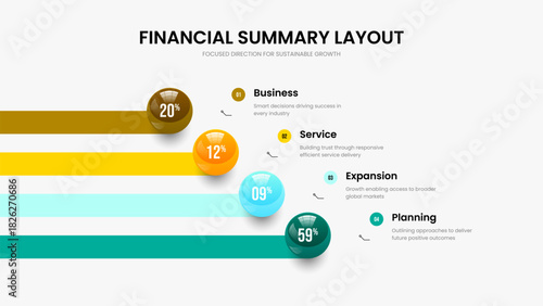 Wallpaper Mural Creative Proposal Four Option Graph Slide Template. Financial Solution 4 Element Infographic Slideshow Design. Corporate Overview Frame Layout Vector Illustration. Torontodigital.ca