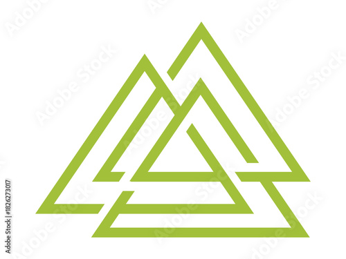 Mountain Icon, Modern Minimalist Silhouette Design