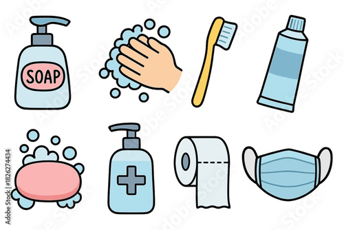Essential personal hygiene products and sanitation items for daily health