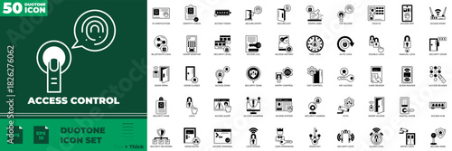Access Control Duotone Editable Icons set