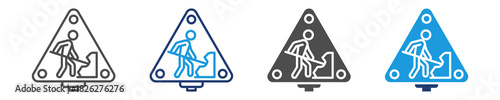 road works  icon set multiple style