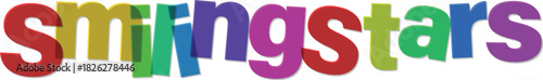 Playful Colorful Lettering Smiringstars Design for Creative Projects and Fun Graphics