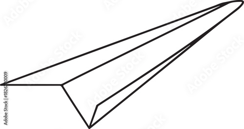 Paper Plane Outline Graphic Symbol
