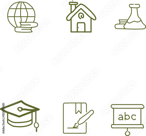 education icons set