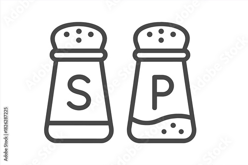 Classic salt and pepper shakers used for adding flavor and seasoning to meals at the table