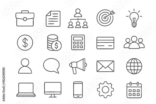 Modern business, finance, communication, and technology concepts for web interfaces