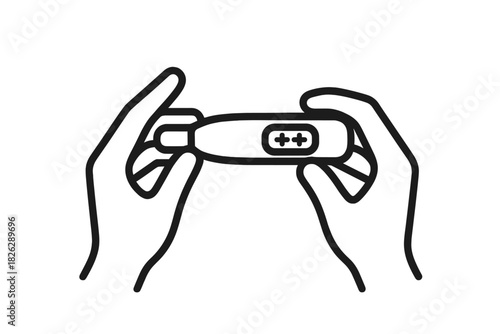 Hands holding a positive pregnancy test result symbolizing conception and new life