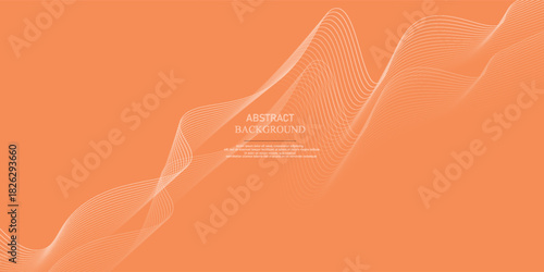 orange abstract background with curve line. Eps 10