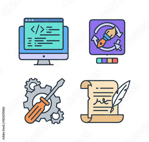 Software development, design, engineering, and writing skills