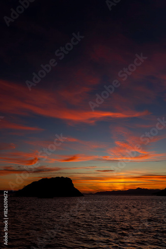 sunset over the sea