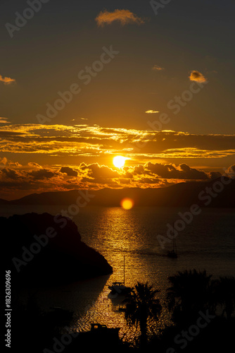 sunset over the sea