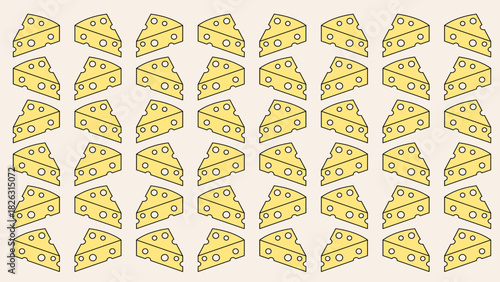 Cheese doodle pattern background. Seamless Pattern of a Cheese. Seamless pattern of cheese doodle illustration background. Cheese pattern background.
