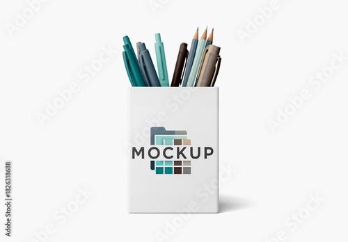 Desktop Organizer Filled Mockup
