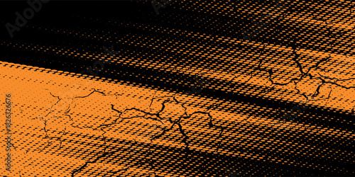 orange black brush Car sticker wrap pattern banner abstract sporty lines black orange color combination grunge brush modern pattern racing motorsport vector design.