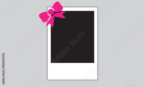 Blank vintage instant photo frame template. Empty square Polaroid-style frame with wide bottom border, ideal for inserting photos, artwork, or retro-themed graphic designs.

