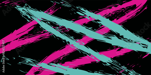 Car sticker wrap banner abstract sporty lines pink blue greenish grunge color combination brush storm thunder modern pattern racing motorsport.