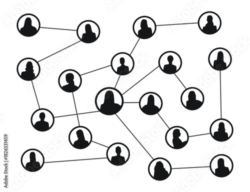 Global social network, female connections concept, marketplace, vacancy, job seeker, business