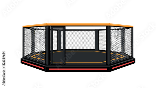 Octagon mma cage for martial arts training and events design